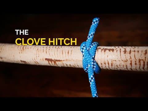 How to Tie the Clove Hitch Knot in UNDER 60 SECONDS!! | How to Tie a Hitch Knot